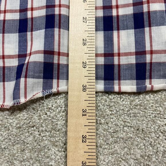 VTG Wrangler Shirt Mens XL Blue Pearl Snap Lightweight Plaid Western Cowboy 90s - Picture 7 of 8